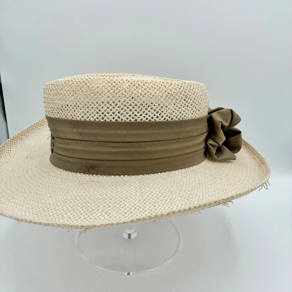 Pelican Hill Golf Club Straw Hat Ribbon Flower Accent Resort Style‎